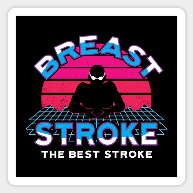 Retro Breaststroke Swim Fan 2 Retro Swim Team Sticker by atomguy